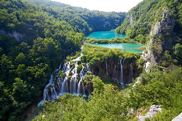 Breathtaking view in the Plitvice Lakes National Park .Croatia